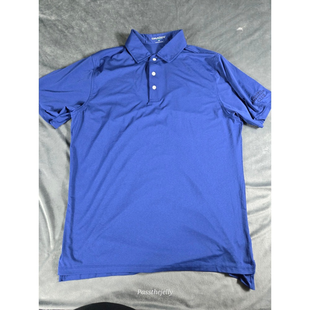 B. Draddy Polo Shirt Mens Medium Golf Performance Global Ambassordors Club Blue